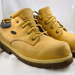 Men's Lugz Wheat Work Boots Shoes Sz 14